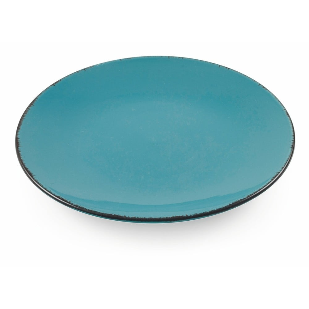 Sada 6 modrých kameninových tanierov Villa d´Este Baita, ø 18,5 cm