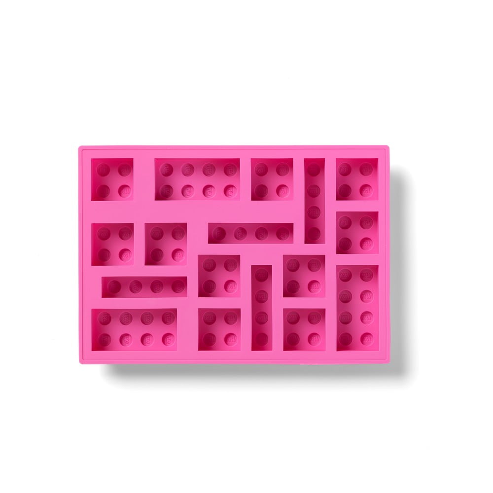 E-shop Ružová silikónová forma na ľad v tvare dielika LEGO®