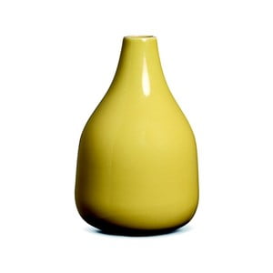 Žltá kameninová váza Kähler Design Botanica, výška 18 cm