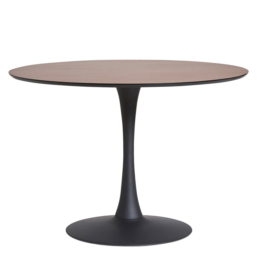 E-shop Okrúhly jedálenský stôl s doskou v orechovom dekóre Marckeric Oda, ⌀ 110 cm