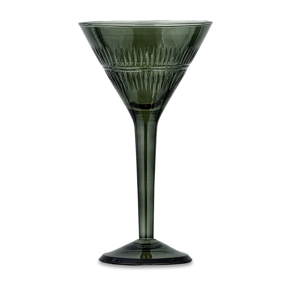 E-shop Súprava 4 zelených koktejlových pohárov z recyklovaného skla Nkuku Mila