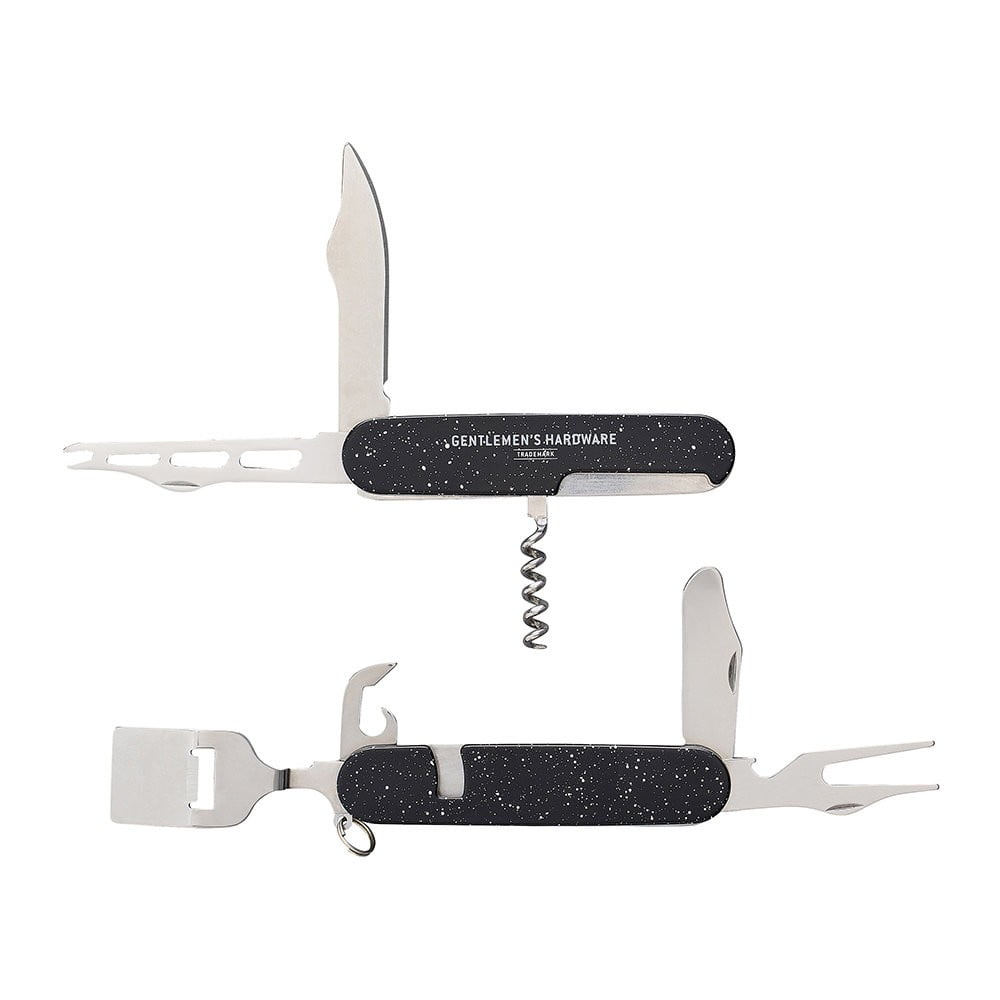 E-shop Čierny multifunkčný vreckový nožík s otváračom na víno a strúhadlom na syr Gentlemen´s Harware