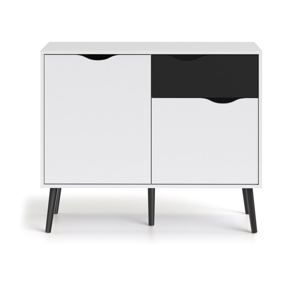 E-shop Čierno-biela komoda Tvilum Oslo, 99 x 82 cm