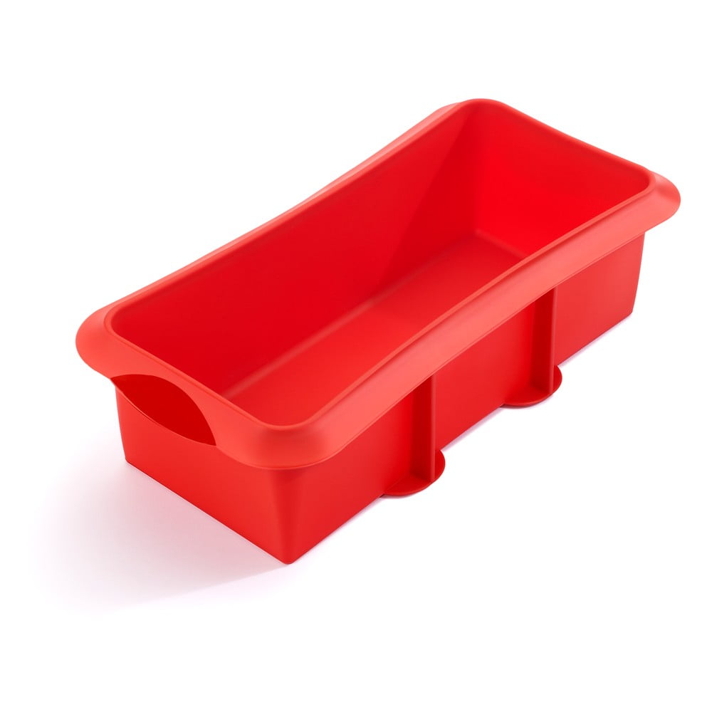 E-shop Červená silikónová forma na pečenie Lékué, dĺžka 28 cm