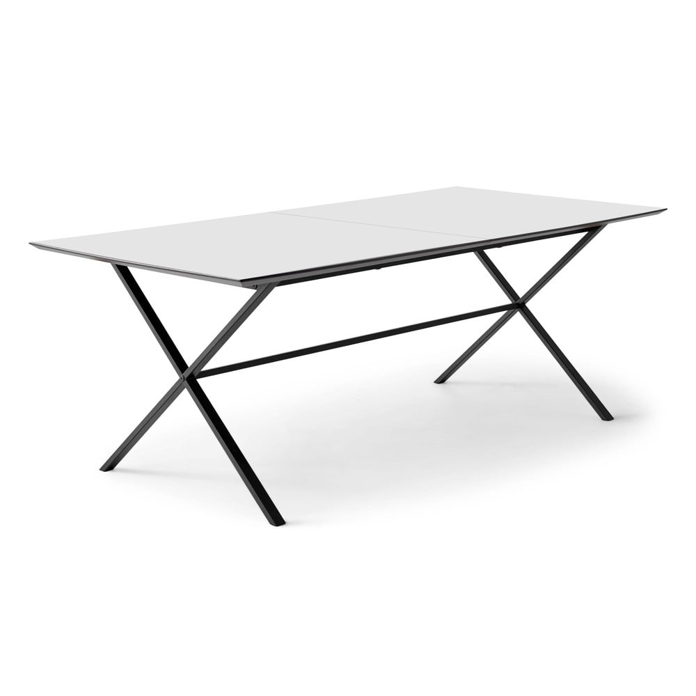 Biely rozkladací jedálenský stôl s bielou doskou 100x210 cm Meza – Hammel Furniture