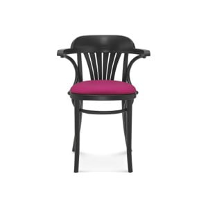 Drevená stolička s ružovým polstrovaním Fameg Mathias