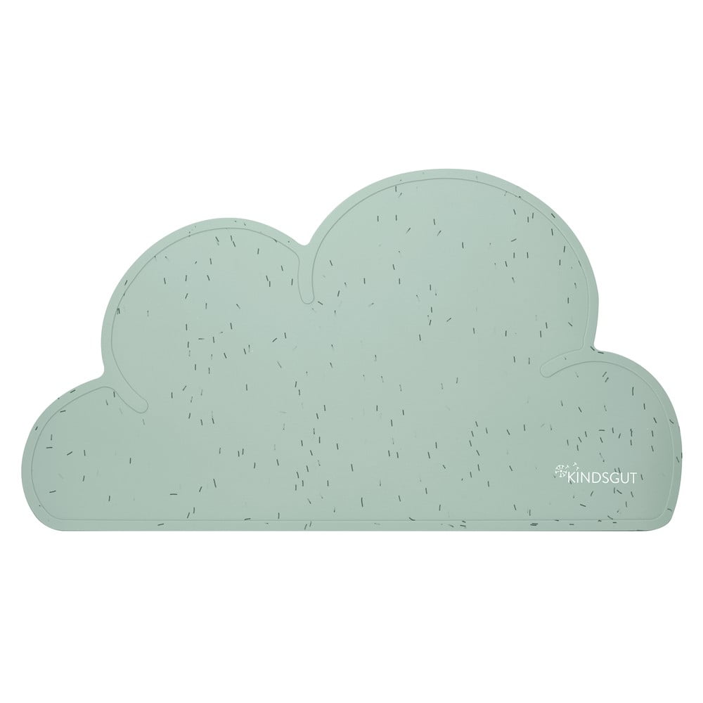 E-shop Svetlozelené silikónové prestieranie Kindsgut Cloud, 49 x 27 cm