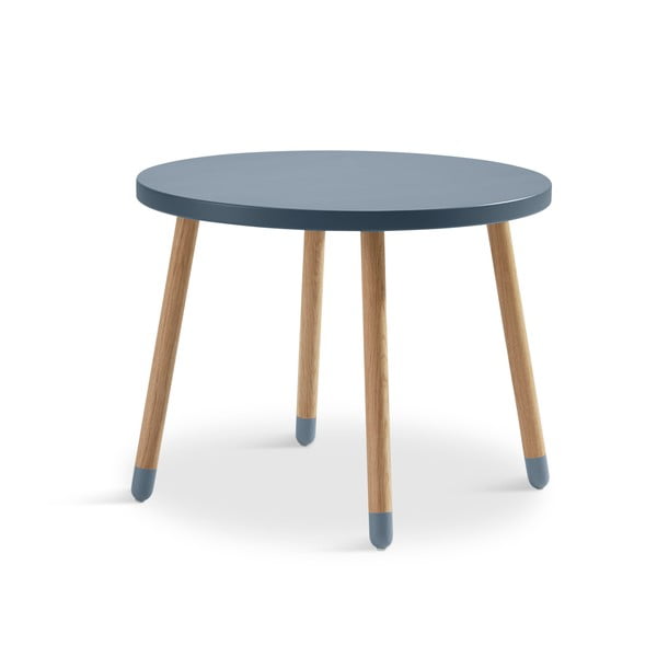 Modrý detský stolík Flexa Dots, ø 60 cm