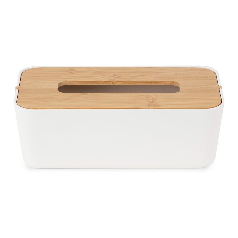E-shop Biely box na vreckovky s bambusovým vekom Compactor Basic