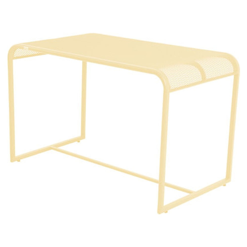 E-shop Žltý kovový balkónový stolík ADDU MWH, 63 x 110 cm
