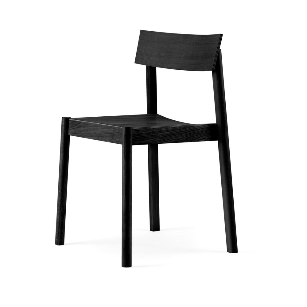 E-shop Čierna jedálenská stolička z dubového dreva EMKO Citizen Rectangle