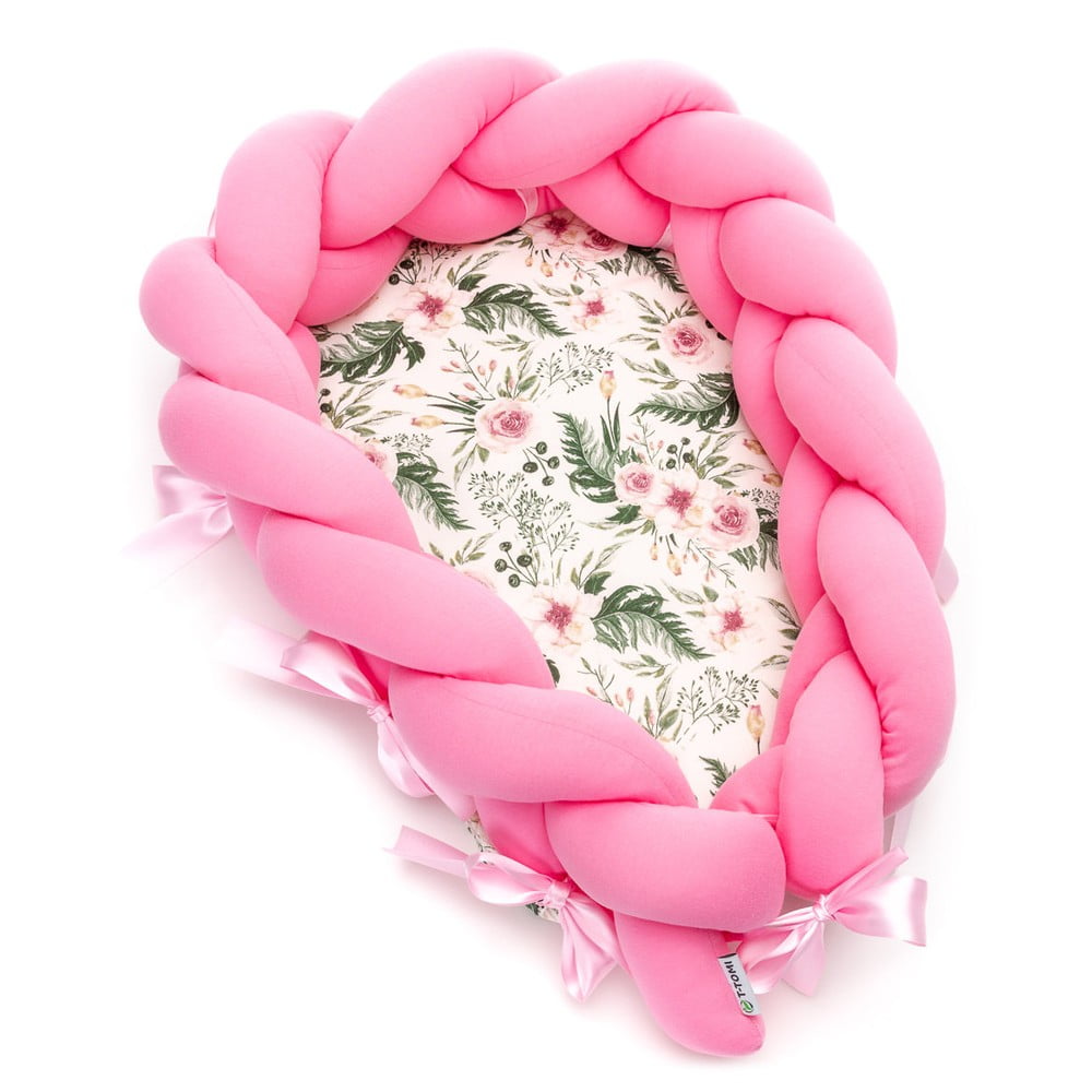 E-shop Bavlnené hniezdočko s odnímateľným mantinelom T-TOMI Roses