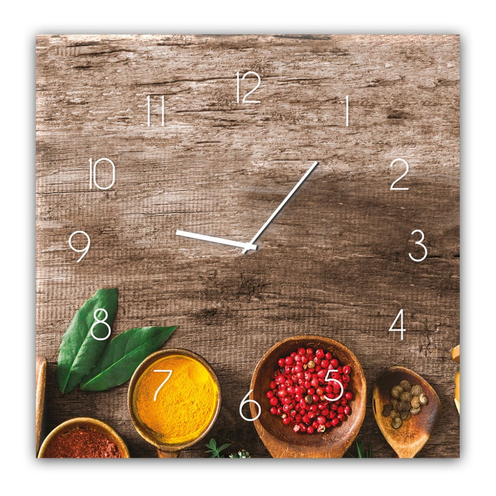 E-shop Nástenné hodiny Styler Glassclock Pepper, 30 × 30 cm