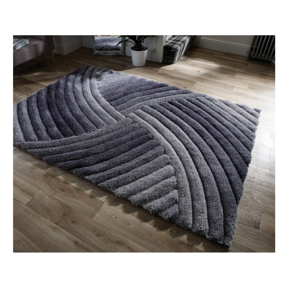 Obrázok Sivý koberec Flair Rugs Furrow Grey, 160 × 230 cm