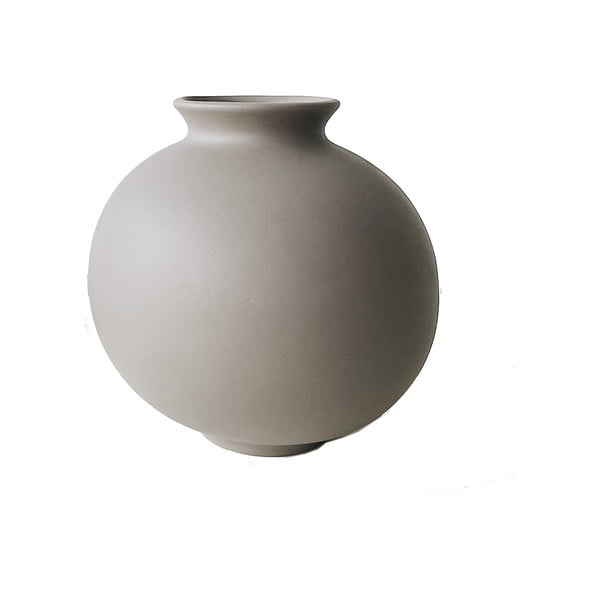Hnedosivá keramická váza Rulina Toppy
