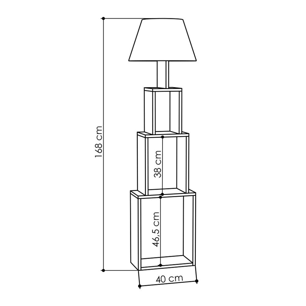 Obrázok Antracitová voľne stojacia lampa so svetlosivým tienidlom Homitis Tower