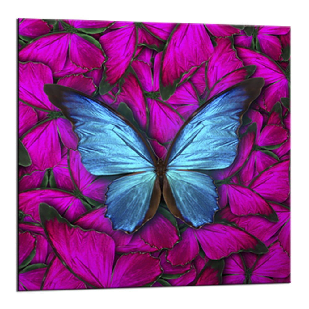 Obrázok Obraz Styler Glasspik Red Butterfly, 20 × 20 cm