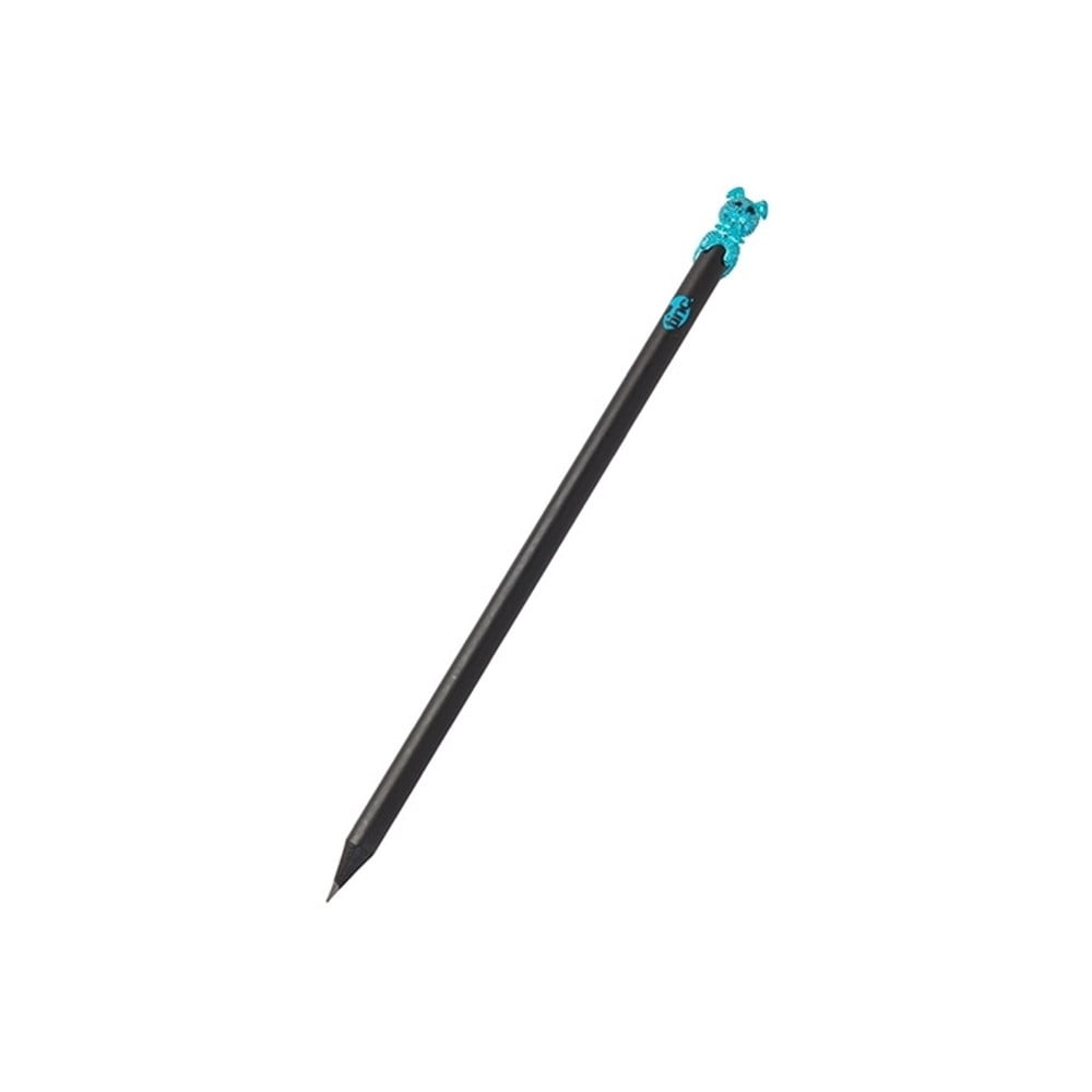 Čierna ceruzka s ozdobou v tvare psíka TINC
