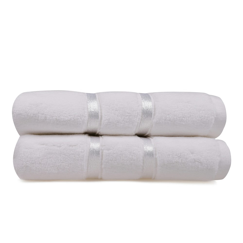 E-shop Súprava 2 bielych bavlnených uterákov Foutastic Dolce, 50 x 90 cm