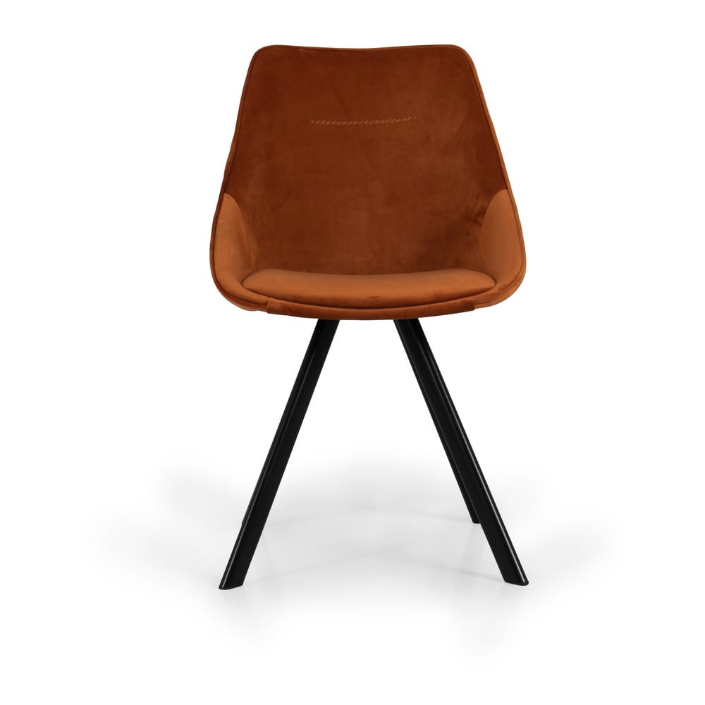 E-shop Červená jedálenská stolička so zamatovým povrchom Tenzo Ritz