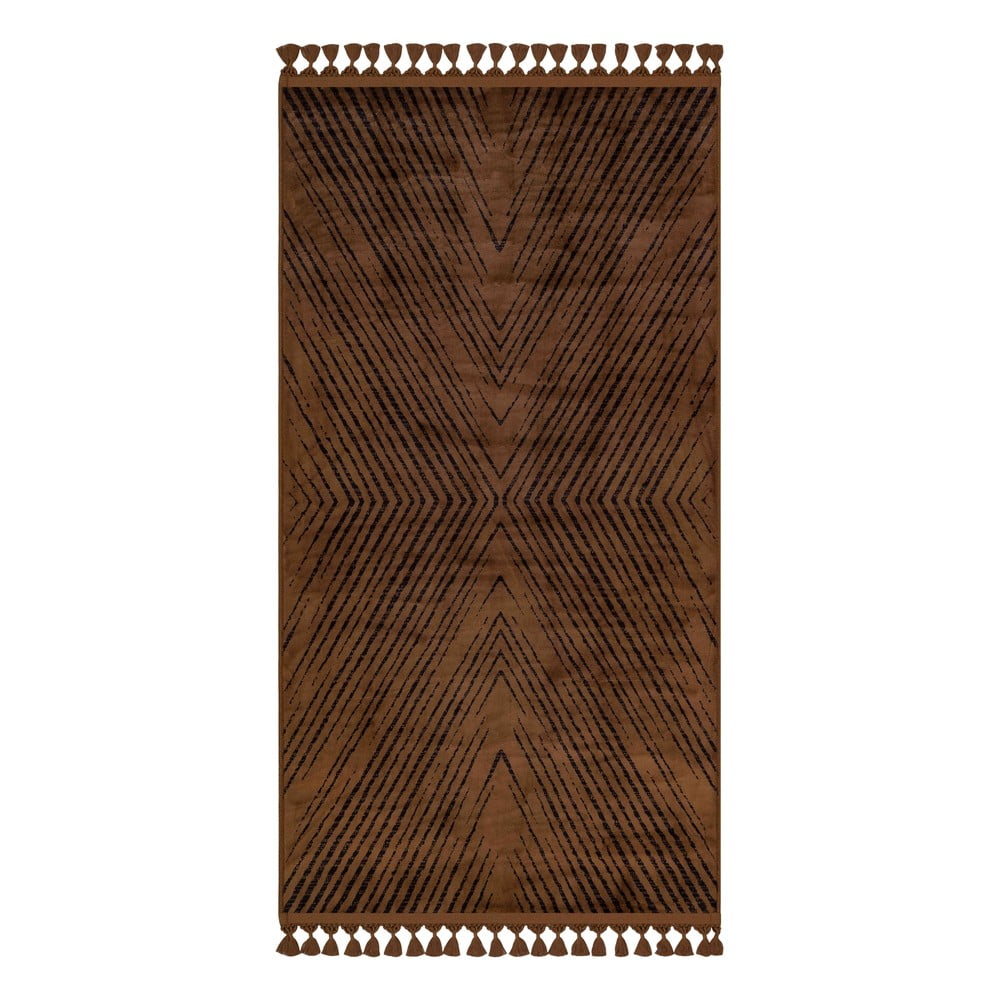 E-shop Hnedý umývateľný koberec 180x120 cm - Vitaus