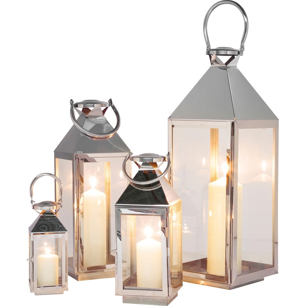 E-shop Súprava 4 dekoratívnych lampášov Kare Design Giardino