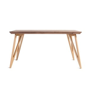Jedálenský stôl z masívneho jaseňového dreva Charlie Pommier Triangle, 80 x 80 cm