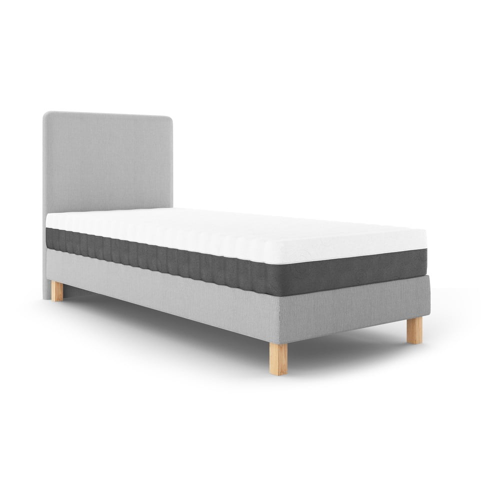 E-shop Svetlosivá jednolôžková posteľ Mazzini Beds Lotus, 90 x 200 cm