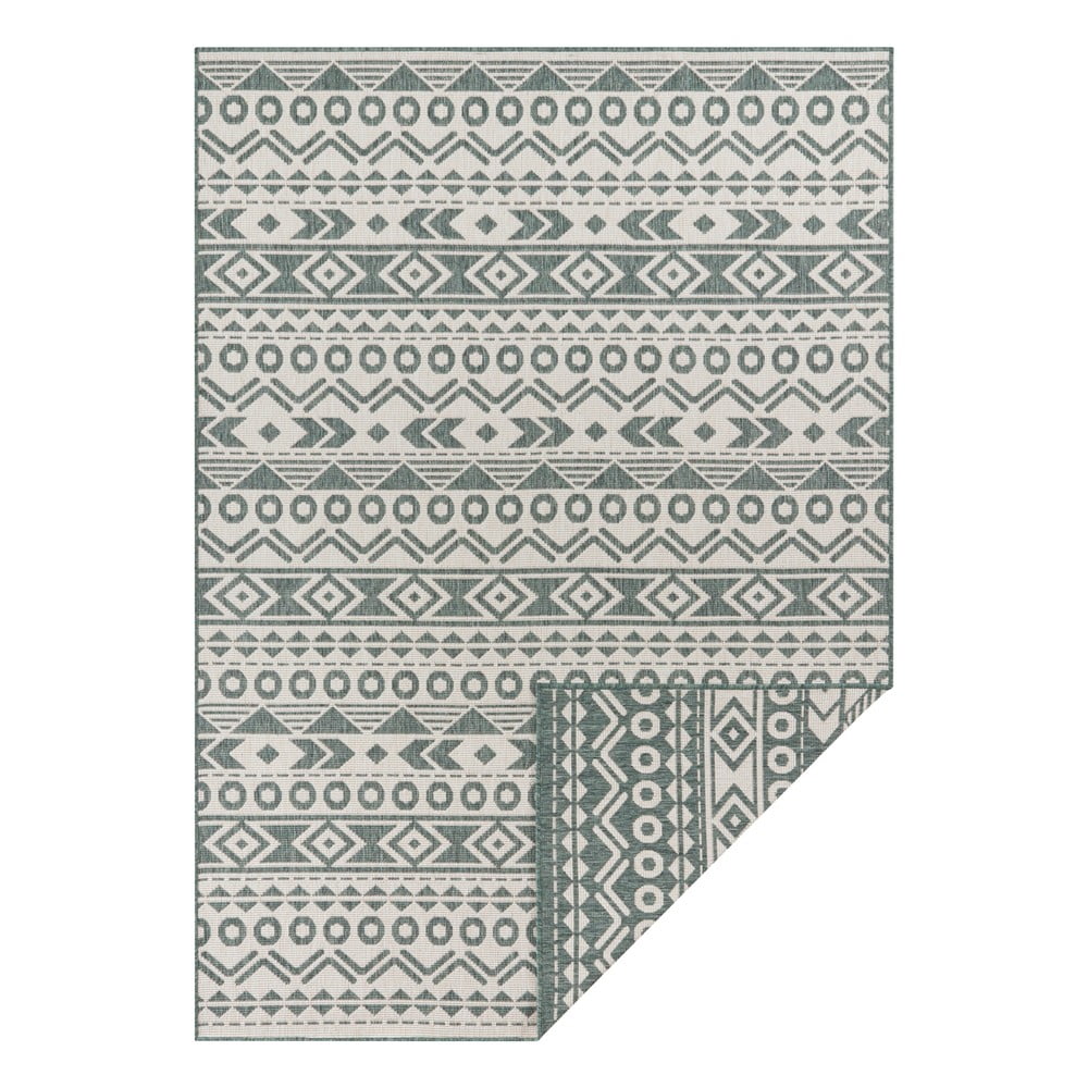 E-shop Zeleno-biely vonkajší koberec Ragami Roma, 160 x 230 cm