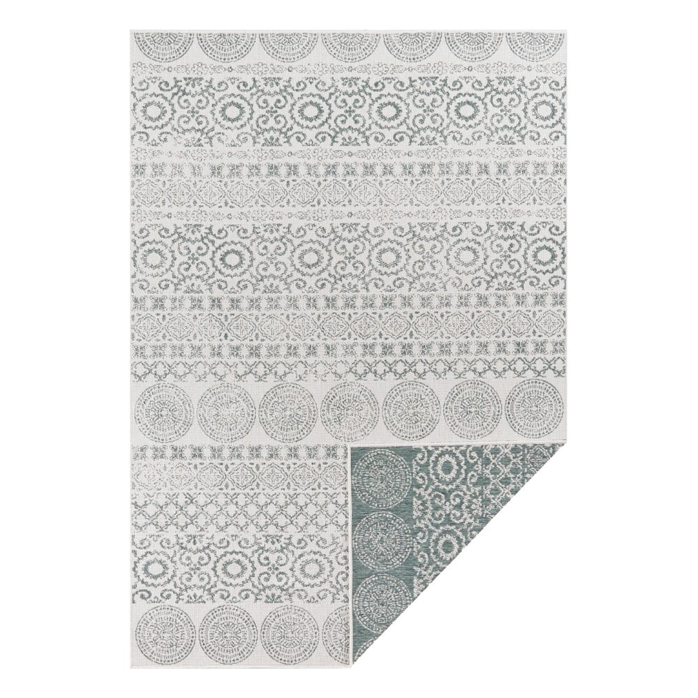 E-shop Zeleno-biely vonkajší koberec Ragami Circle, 120 x 170 cm