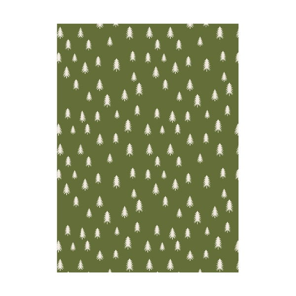 Zelený baliaci papier eleanor stuart No. 4 Christmas Trees