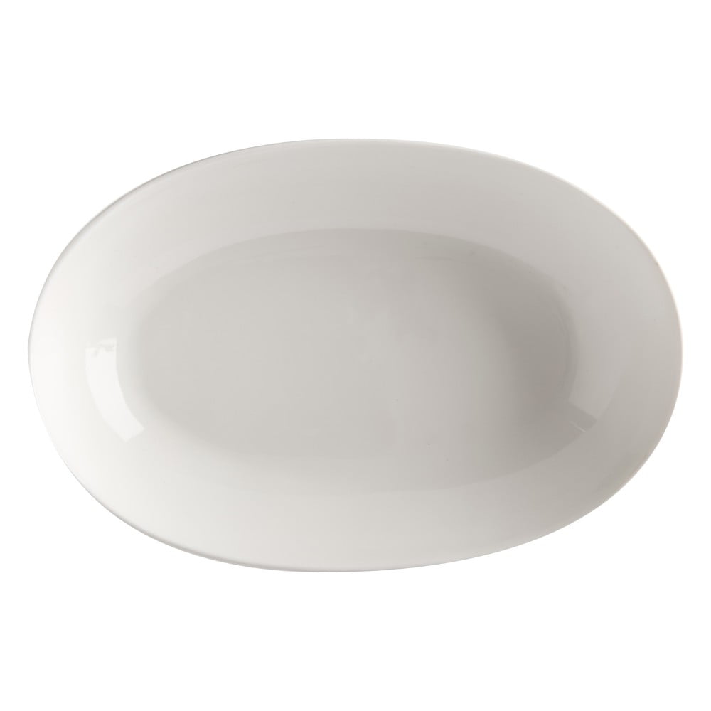 E-shop Biely porcelánový hlboký tanier Maxwell & Williams Basic, 30 x 20 cm