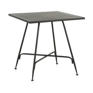 Čierny kovový barový stolík Geese Industrial Style, 80 × 80 cm