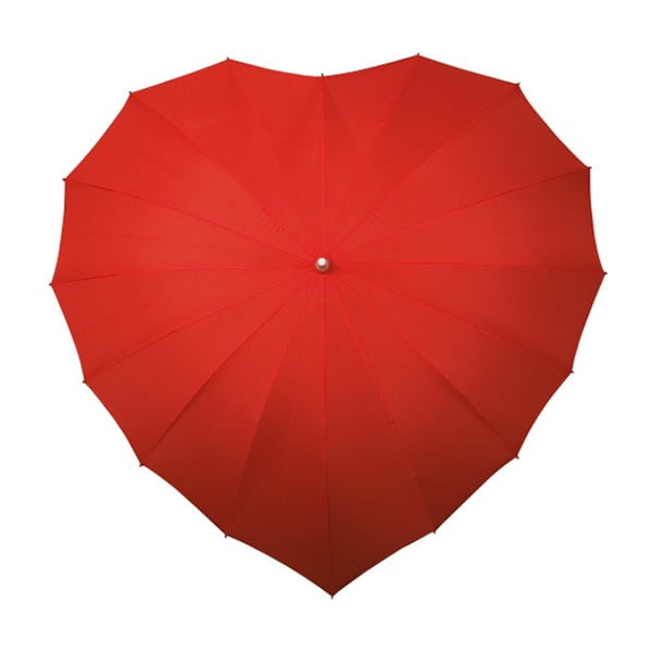 Červený golfový dáždnik v tvare srdca Ambiance Heart, ⌀ 107 cm