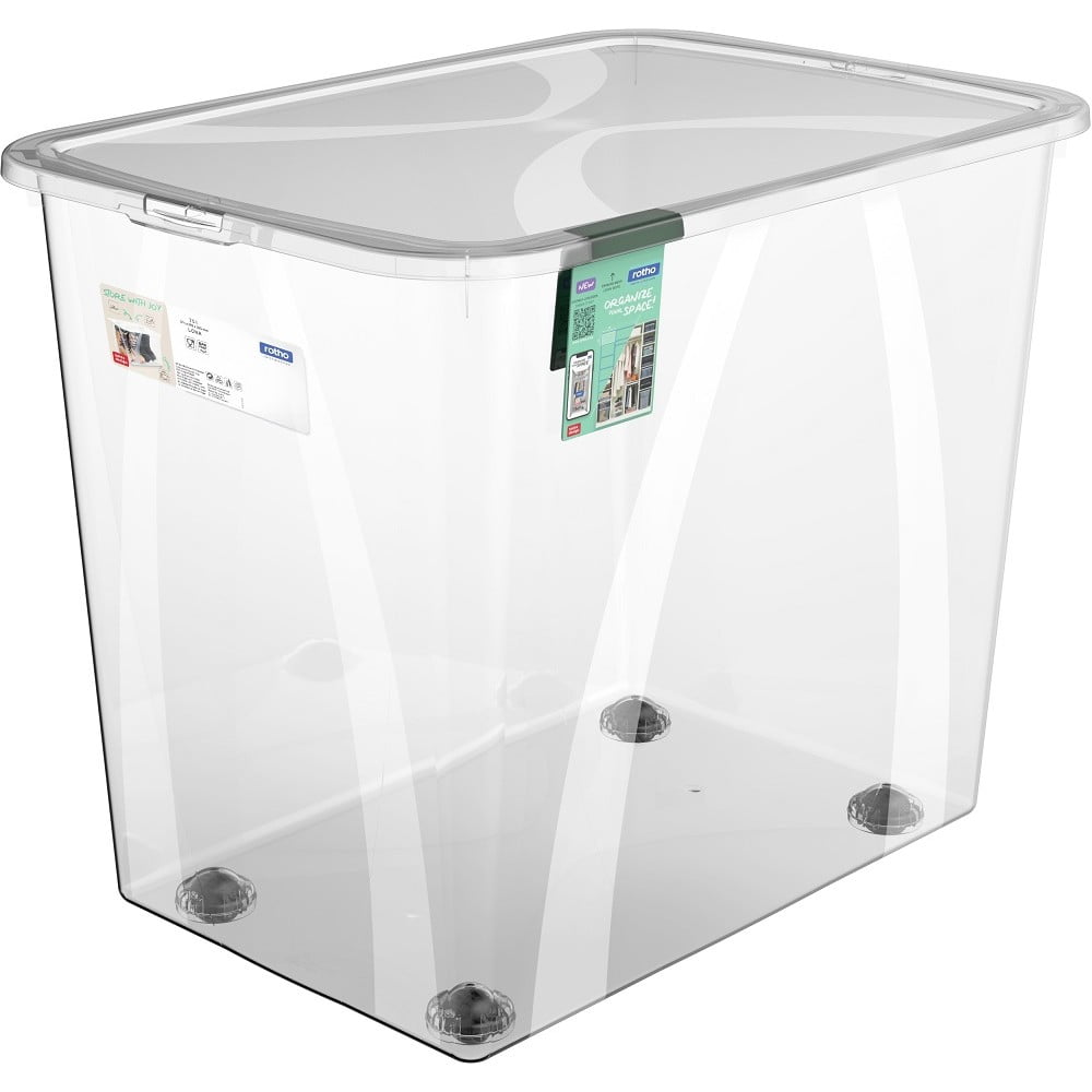 E-shop Plastový úložný box s vekom 70 l Lona - Rotho