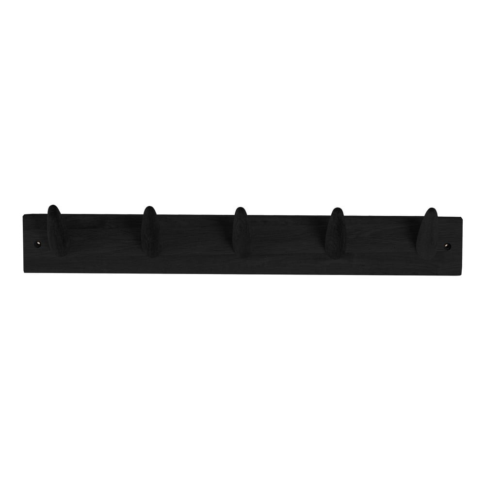 E-shop Čierny vešiak na oblečenie z dubového dreva Canett Uno, šírka 60 cm