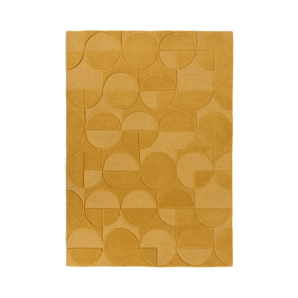 Žltý koberec z vlny Flair Rugs Gigi, 120 × 170 cm