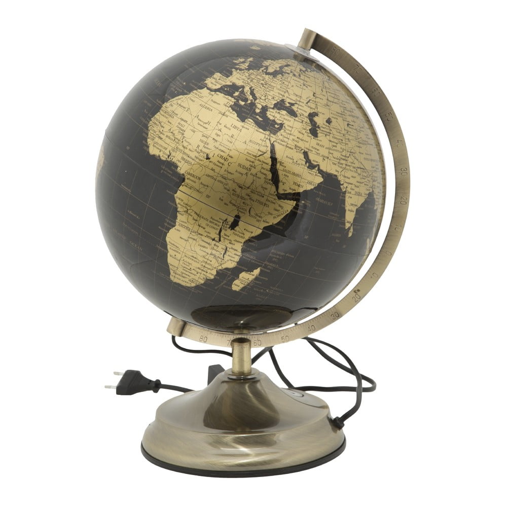 E-shop Stolová lampa v tvare glóbusu Mauro Ferretti Globe Bronze, ø 25 cm