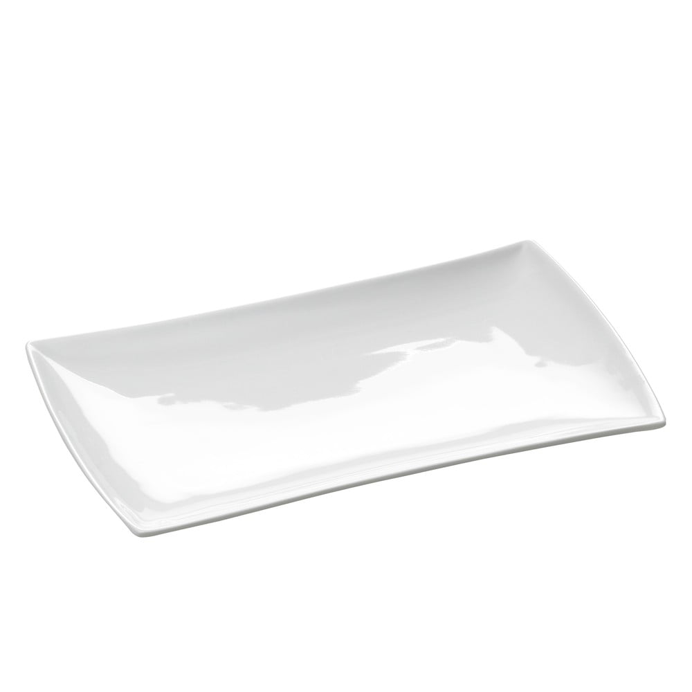 E-shop Biely porcelánový tanier Maxwell & Williams East Meets West, 20,5 x 12 cm