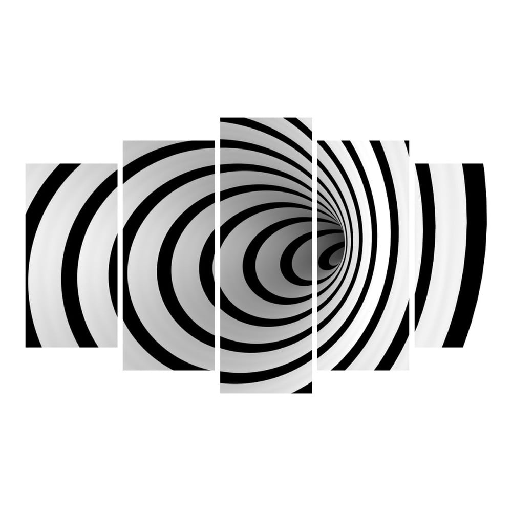 E-shop Viacdielny čierno-biely obraz 3D Art Illusion, 102 × 60 cm