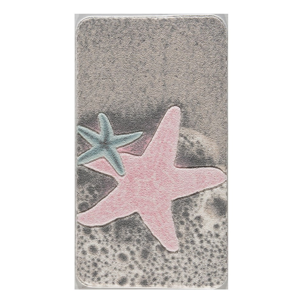 Obrázok Vzorovaná ružová predložka do kúpeľne Confetti Bathmats Starfish, 80 × 140 cm