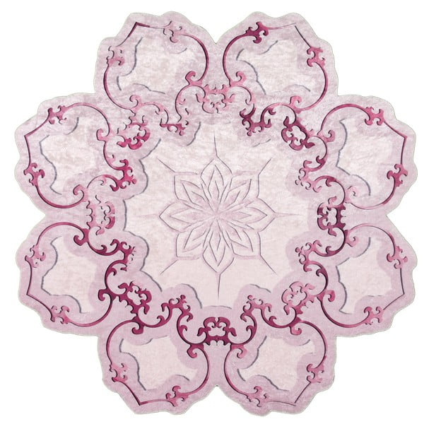 Ružový koberec Vitauss Camina Feo, ⌀ 80 cm