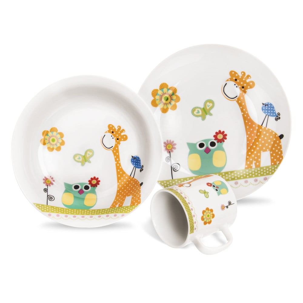 E-shop 3-dielna detská porcelánová jedálenská súprava Orion Giraffe
