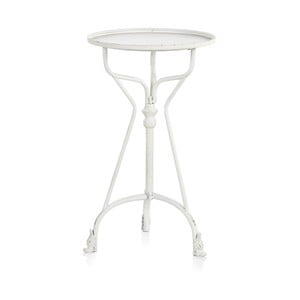 Biely kovový príručný stolík Geese Industrial Style, ⌀ 42 cm