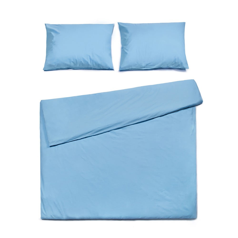 E-shop Blankytné modré bavlnené obliečky na dvojlôžko Bonami Selection, 160 x 220 cm
