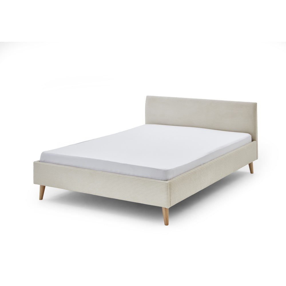 E-shop Béžová čalúnená dvojlôžková posteľ 140x200 cm Wicki - Meise Möbel
