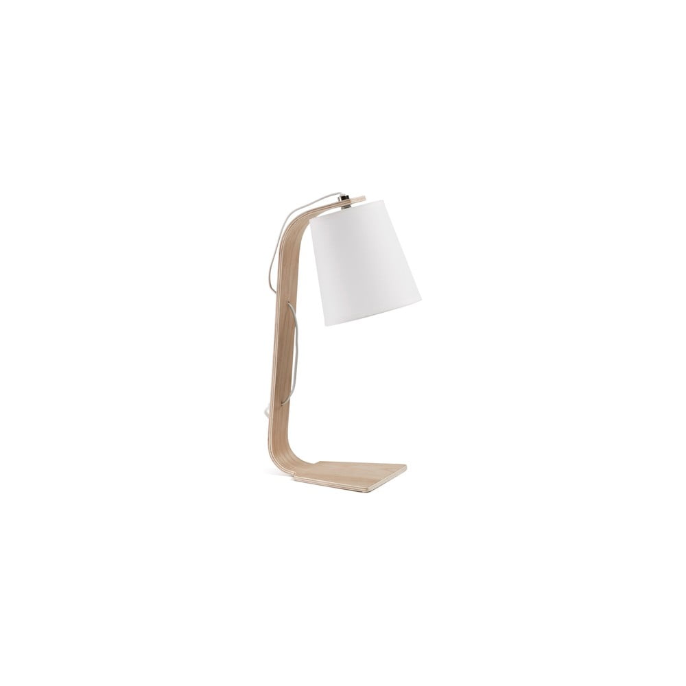 E-shop Biela stolová lampa Kave Home Percy