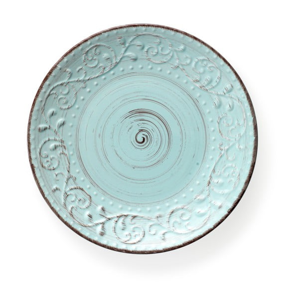 Tyrkysový tanier z kameniny Brandani Serendipity, ⌀ 27,5 cm