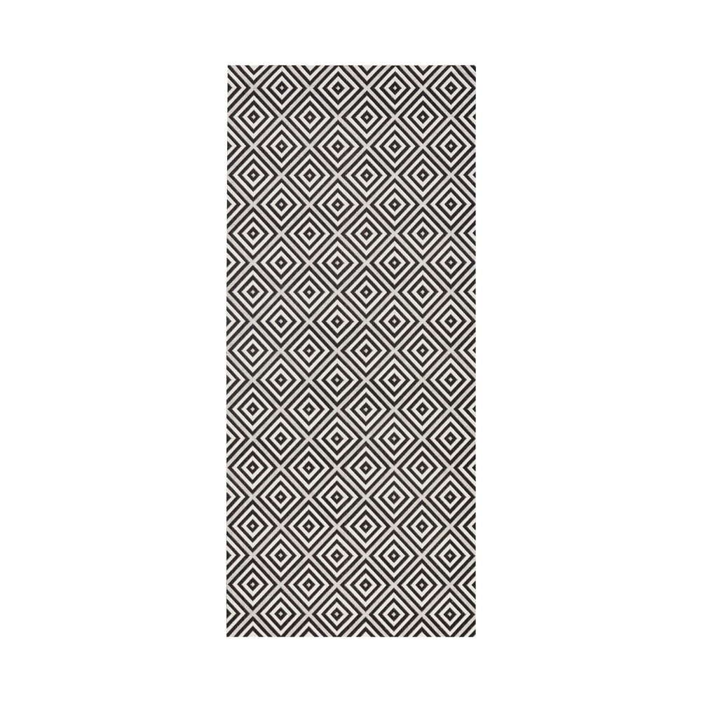E-shop Čierno-biely vonkajší koberec NORTHRUGS Karo, 80 x 150 cm