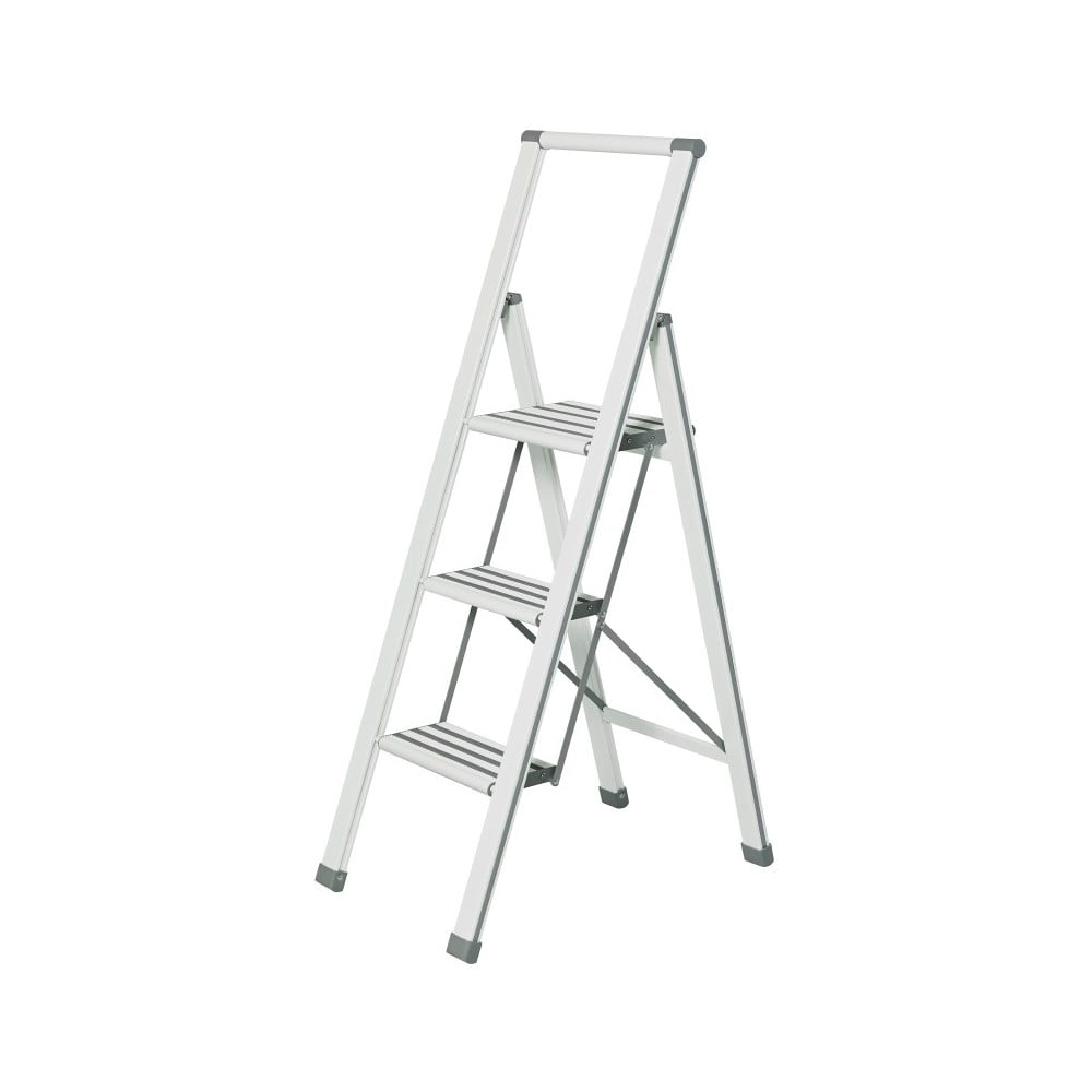 E-shop Biele skladacie schodíky Wenko Ladder Alu, 127 cm